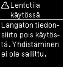 Accu-Chek Guide Lentotila käytössä yhdistäminen virheilmoitus