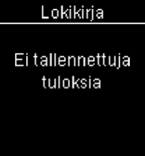 Accu-Chek Guide lokikirjassa ei tuloksia virheilmoitus
