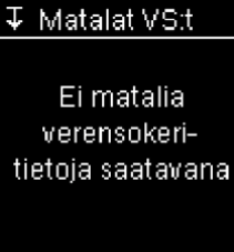 Accu-Chek Guide Matalat VS virheilmoitus