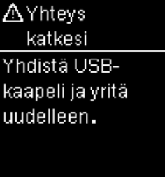 Accu-Chek Guide yhteys katkesi virheilmoitus