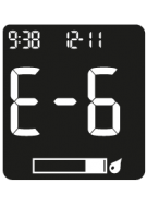 Accu-Chek Instant E-6 virheilmoitus