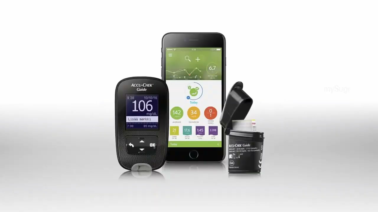 Accu-Chek Guide - verensokerimittarin eri asetukset