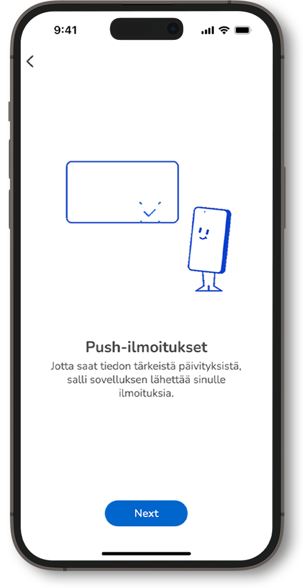 Kuvakaappaus ponnahdusilmoituksesta SmartGuide Predict -sovelluksen näytöllä.