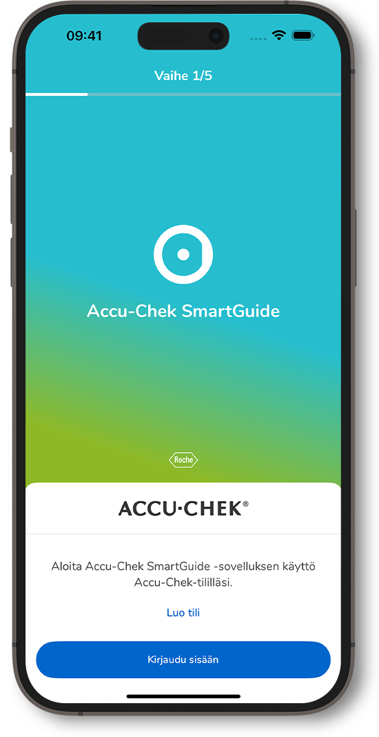 Kuvakaappaus SmartGuide -sovelluksen kirjautumisnäytöstä.